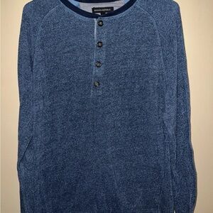 Banana Republic Navy and Light Blue Knit Top